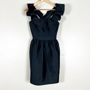 Black Pleated Halter Mini Dress